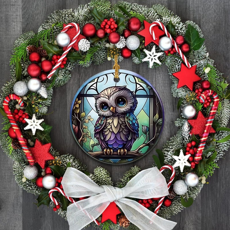 Touber Owl Christmas Ornament, Christmas Ornaments for Tree, Christmas Tree Decor, Holiday Ornament - Image 5
